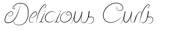 Delicious Curls font preview
